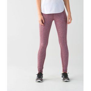 LULULEMON Run: Turn Around Tight HEATHERED RED